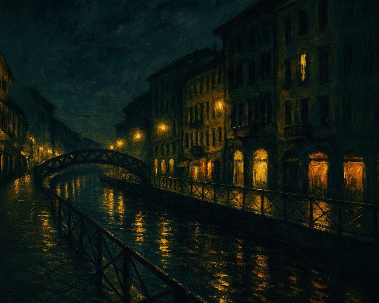 Naviglio Pavese, immagine creata con intelligenza artificiale