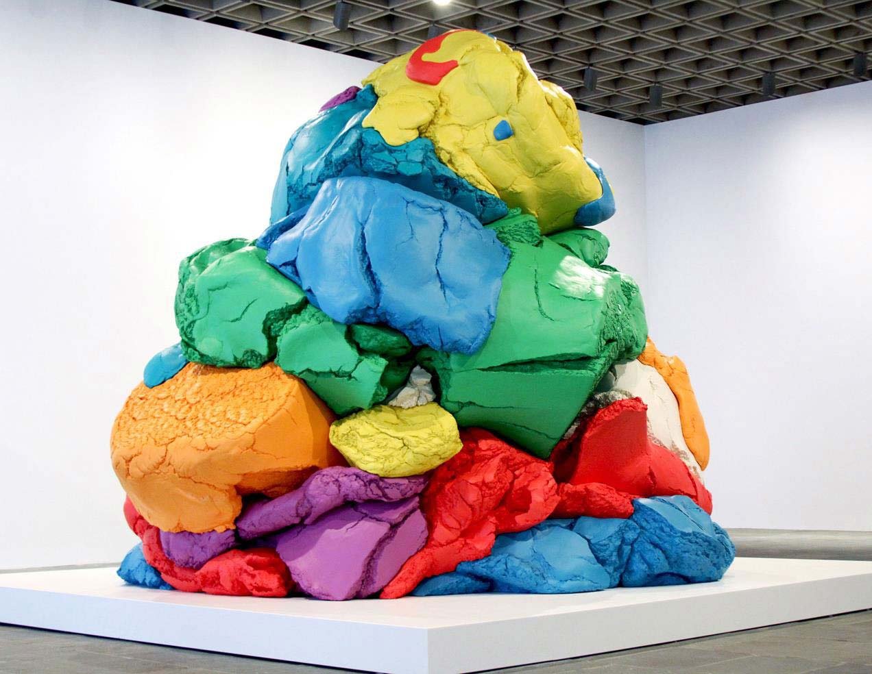 Jeff Koons, foto della mostra "Jeff Koons: Retrospectiva", Guggenheim Museum, Bilbao, Spagna, 2015.