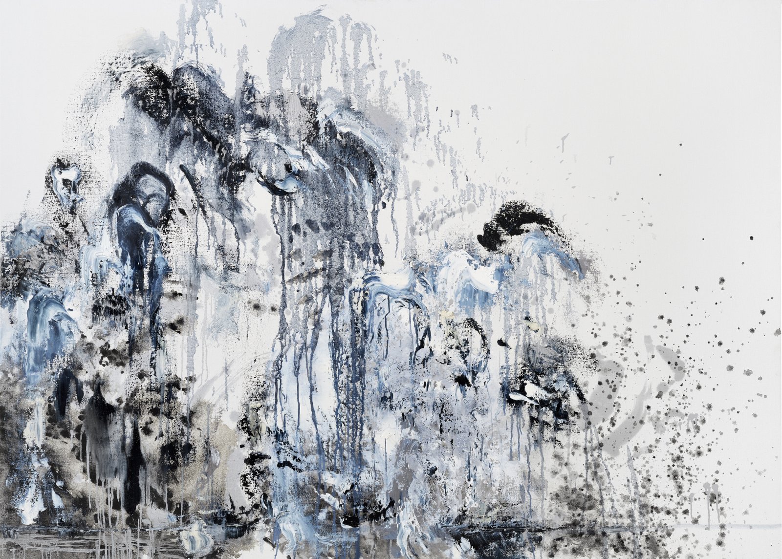 Maggi Hambling, Wall of water, erosion, 2023, oil on canvas. Copyright: Maggi Hambling
