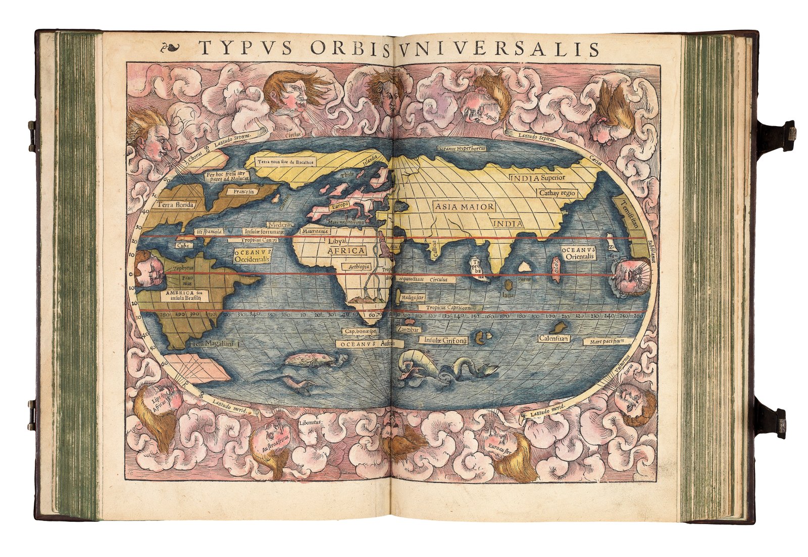 Sebastian Münster, World map from Ptolemy's Geographia, 1540. Copyright: The Sunderland Collection