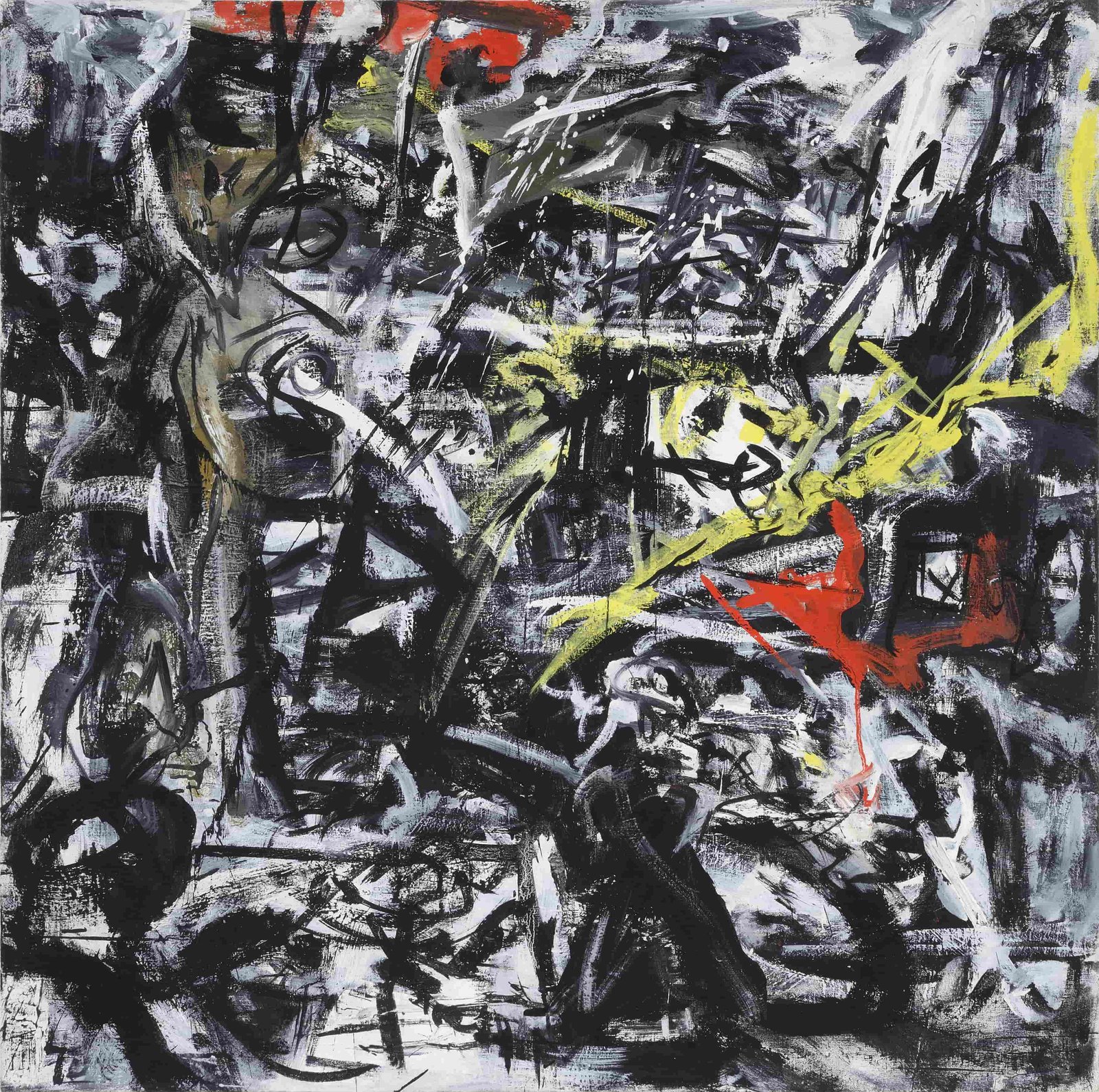Emilio Vedova Senza titolo, 1959 olio su tela 120 x 120 cm Courtesy Galleria dello Scudo, Verona