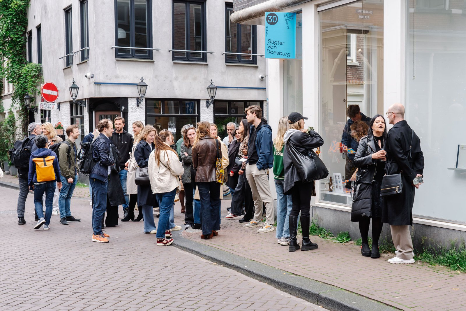 Visitors to the Stigter Van Goesburg Gallery, Amsterdam Art Week 2024