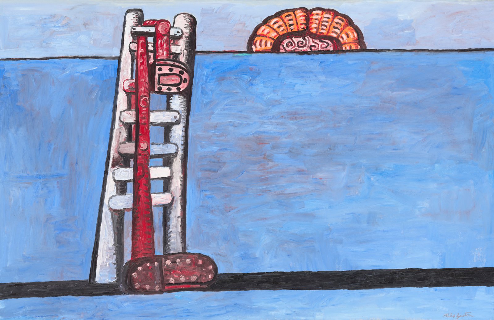 Philip Guston, The Staircase, 1978, oil on canvas, 70 x 108 inches (177.8 cm x 274.3 cm). National Gallery of Art, Washington, DC. Gallery of Art, Washington, DC, gift of Edward R. Broida