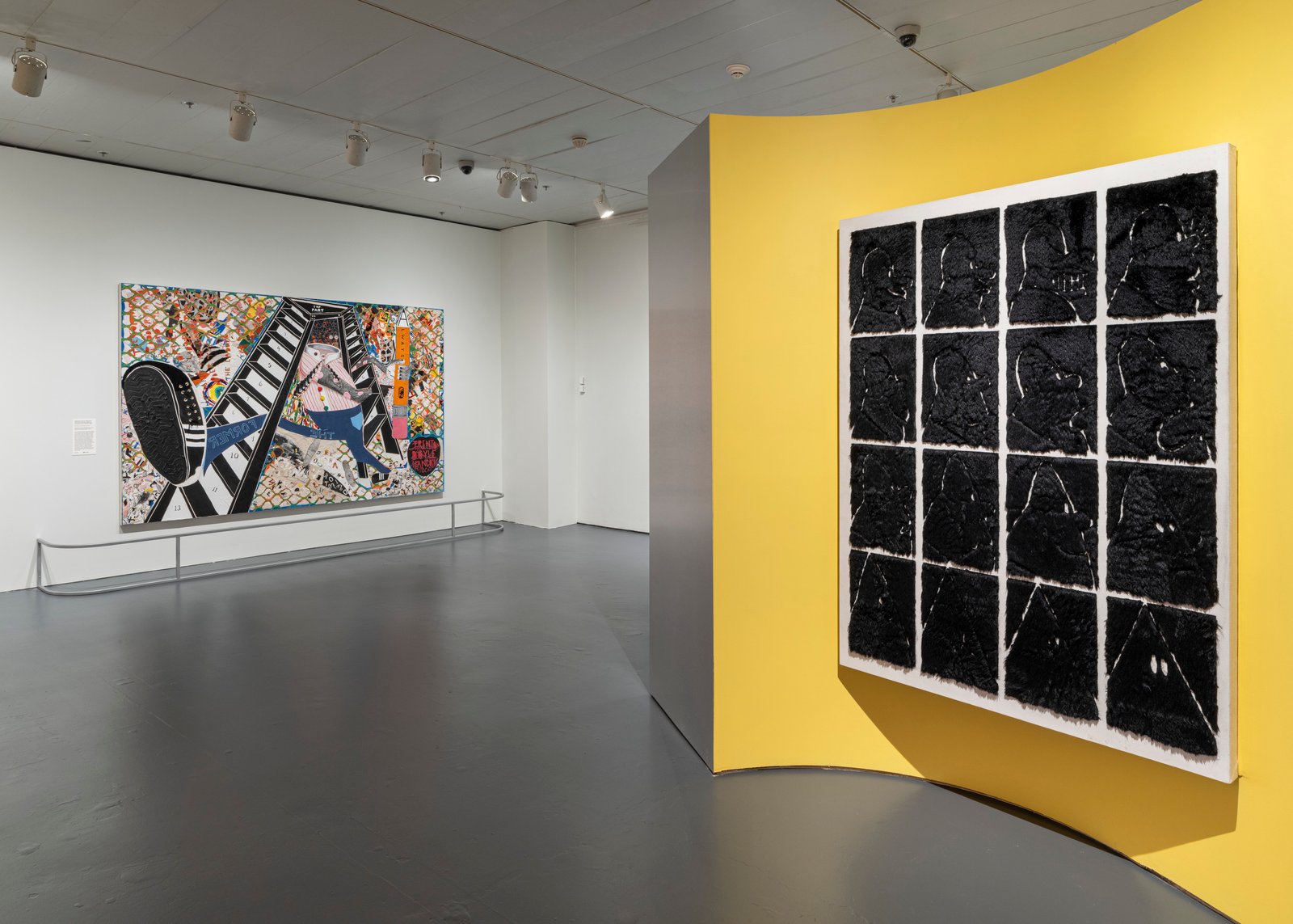 Installation view Draw Them In, Paint Them Out: Trenton Doyle Hancock confronts Philip Guston at the Jewish Museum, NY, 8 November 2024-30 March 2025. Photograph by Gregory Carter / Document Art