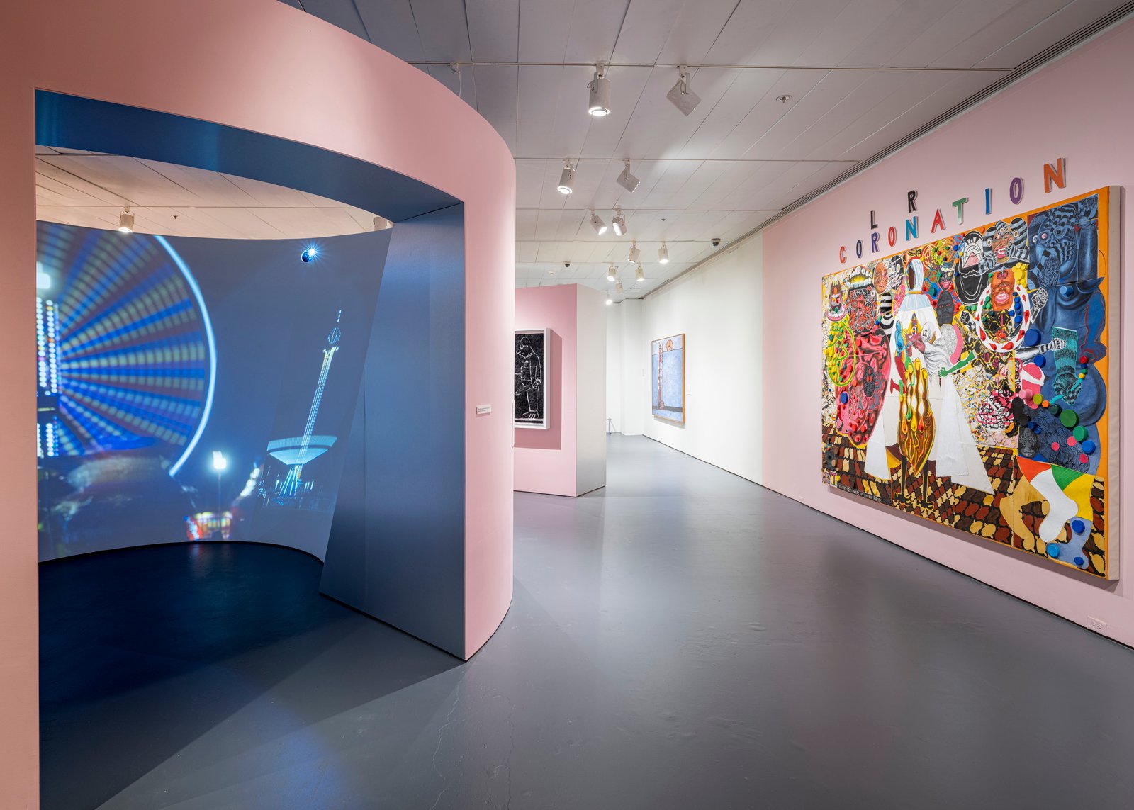 Installation view Draw Them In, Paint Them Out: Trenton Doyle Hancock confronts Philip Guston at the Jewish Museum, NY, 8 November 2024-30 March 2025. Photograph by Gregory Carter / Document Art