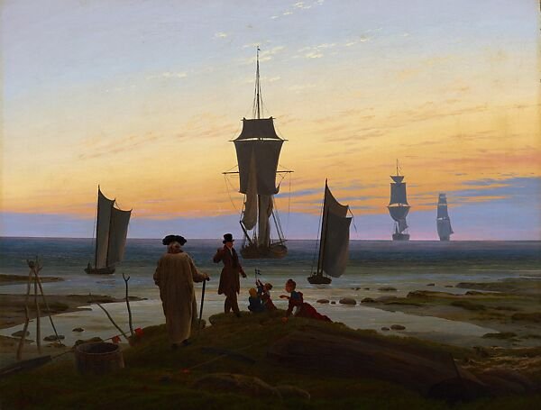 Le fasi della vita, Caspar David Friedrich, 1834 circa, olio su tela, 28 3/4 × 37 pollici (73 × 94 cm), Museum der Bildenden Künste Leipzig.