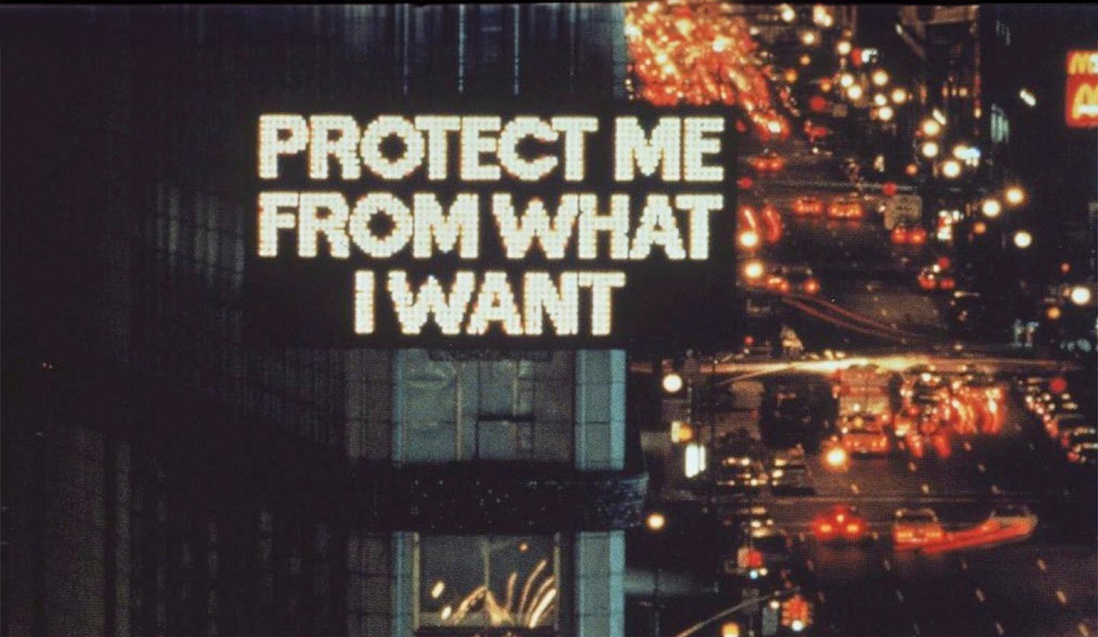 From Truisms (1977–79), 1982 Installation: Messages to the Public, Times Square, New York, 1982 © 2024 Jenny Holzer, member Artists Rights Society (ARS), NY Photo: John Marchael