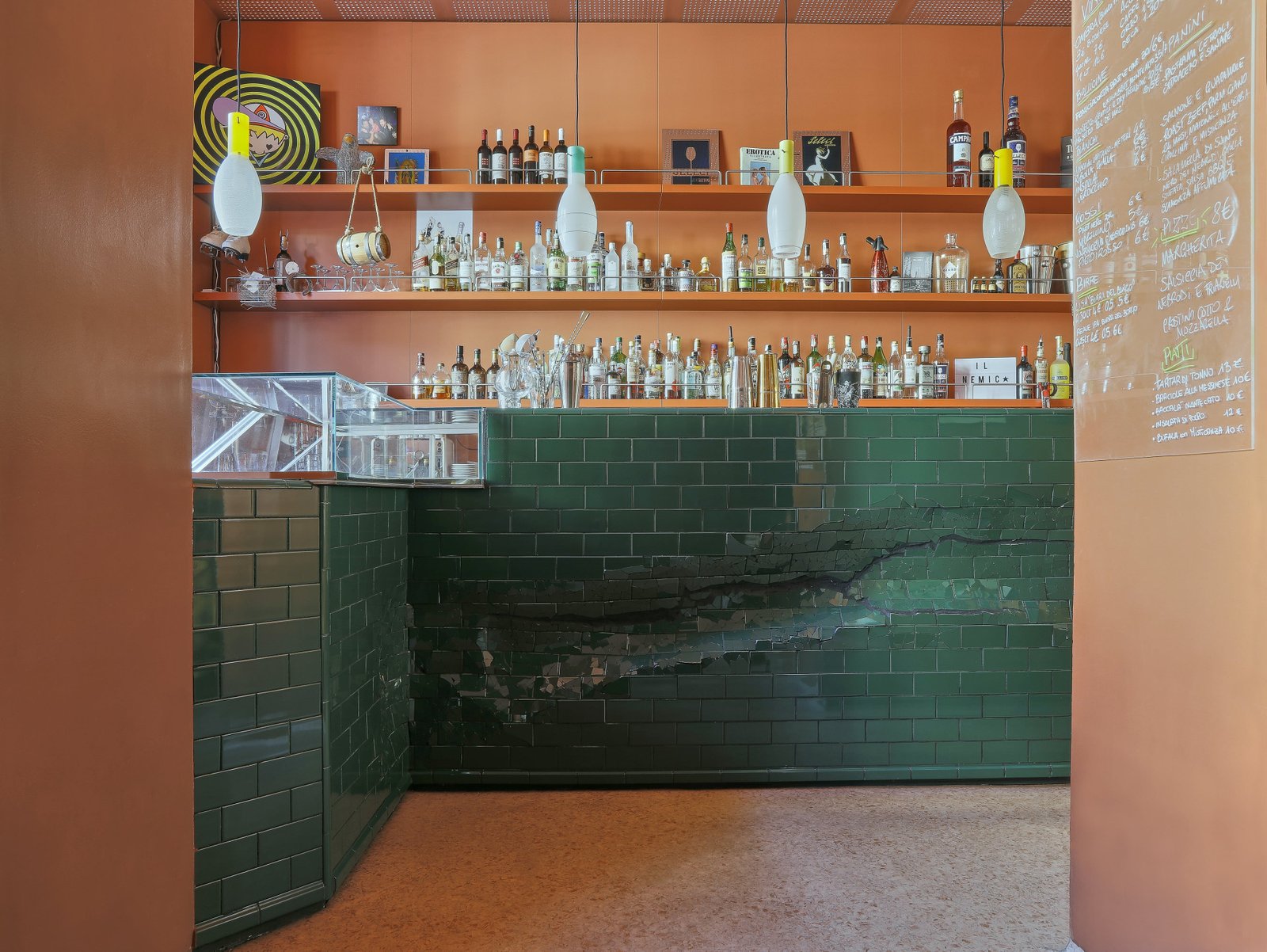 Graziano Locatelli, Green Cake bancone, Il Nemico, Milano, 2018