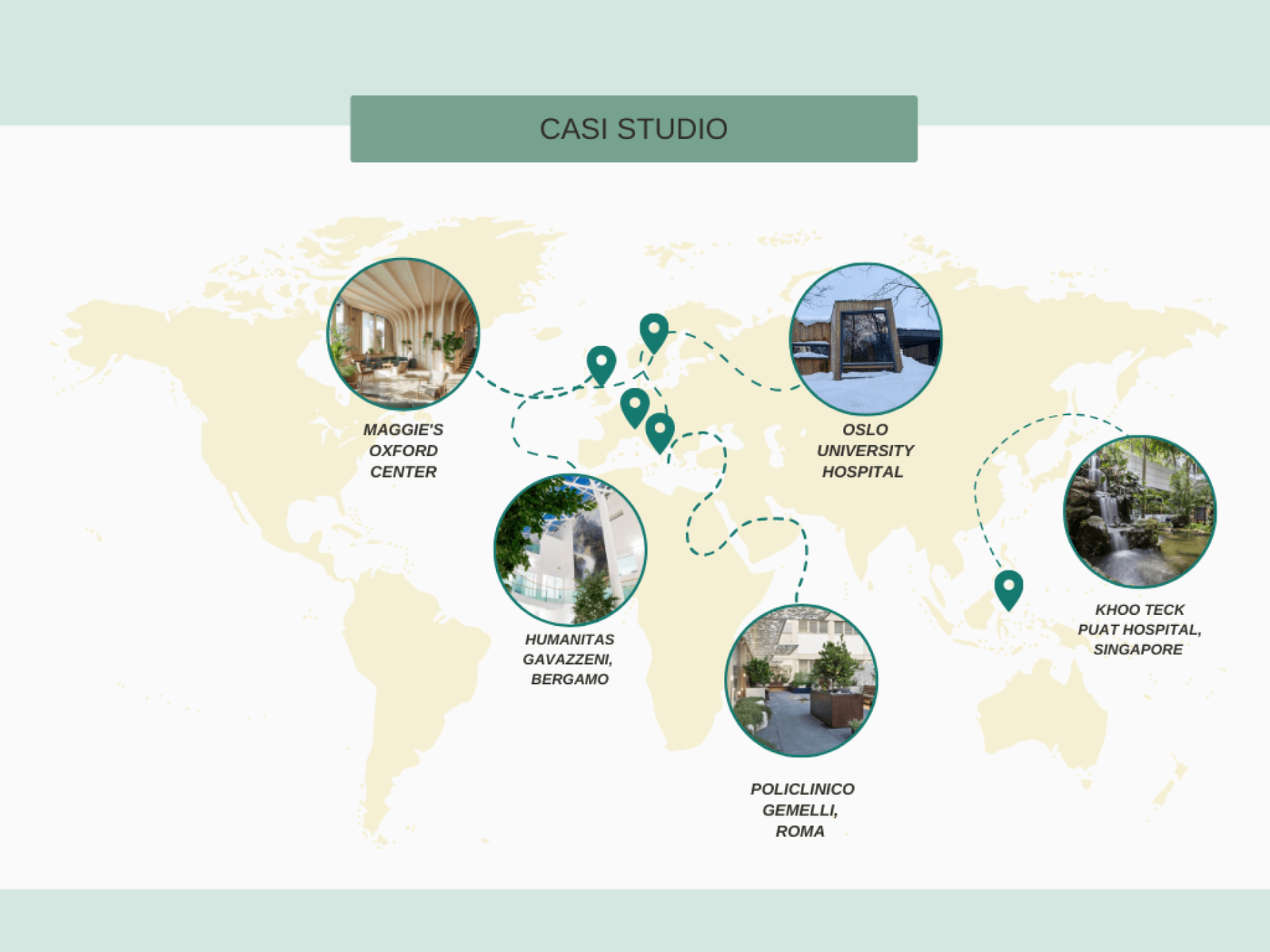 Mappa geografica dei casi studio