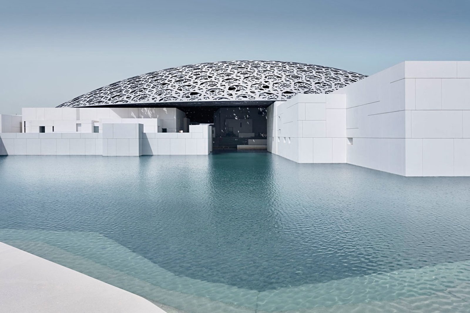 Exterior view of the Louvre Abu Dhabi, UAE