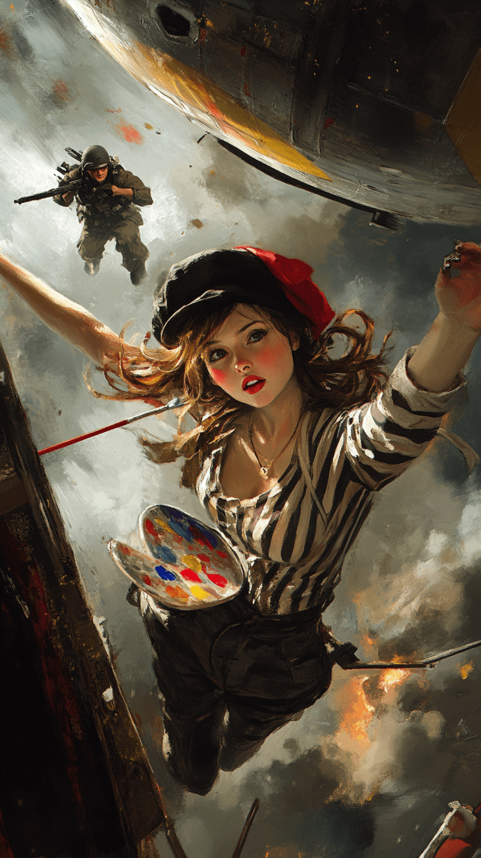 Luca Rossi, Girl Painter, image created with artificial intelligence.