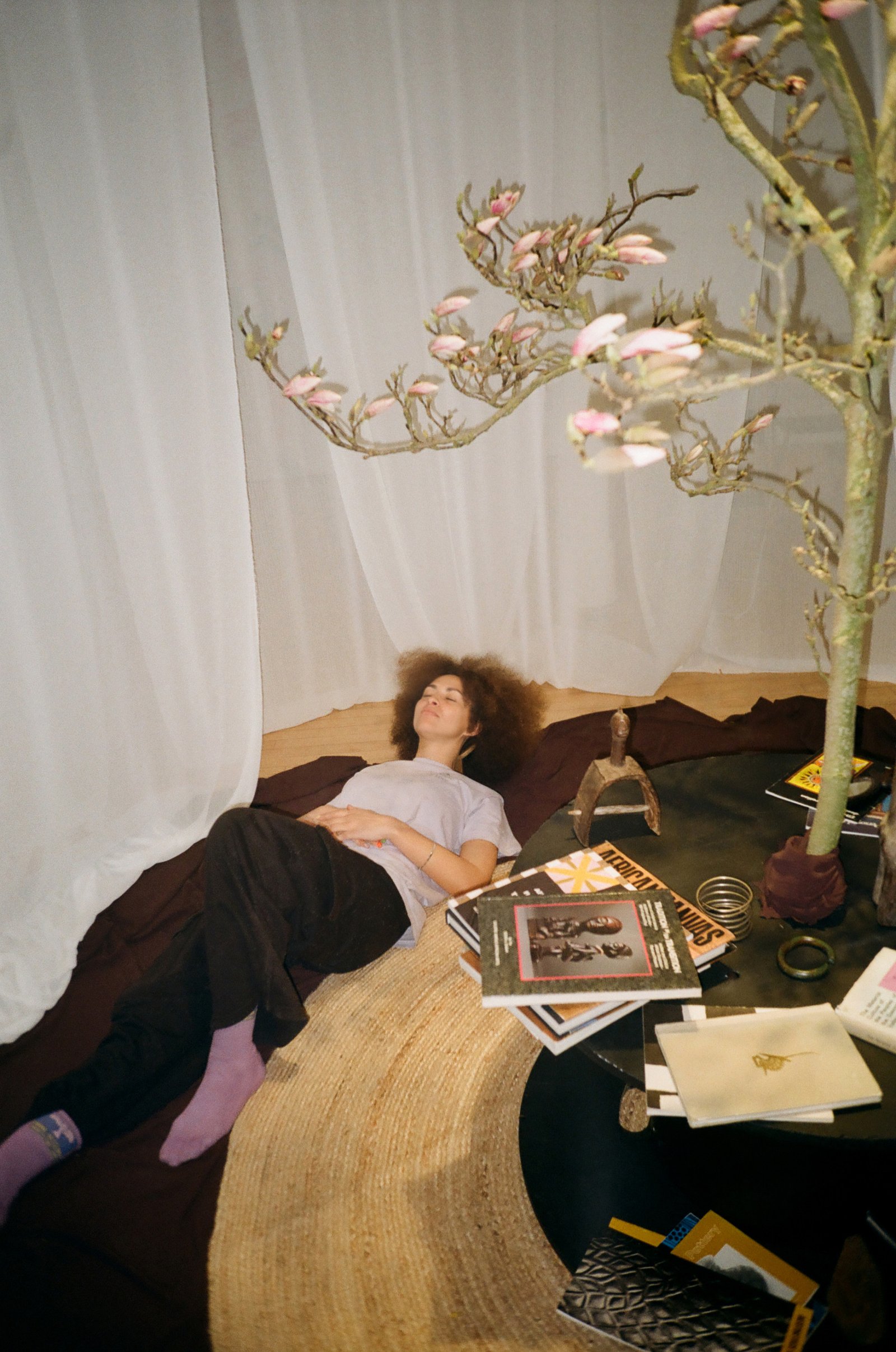 Reflective reading space at staffordshire street gallery, collab with designer Nabisere Nicole